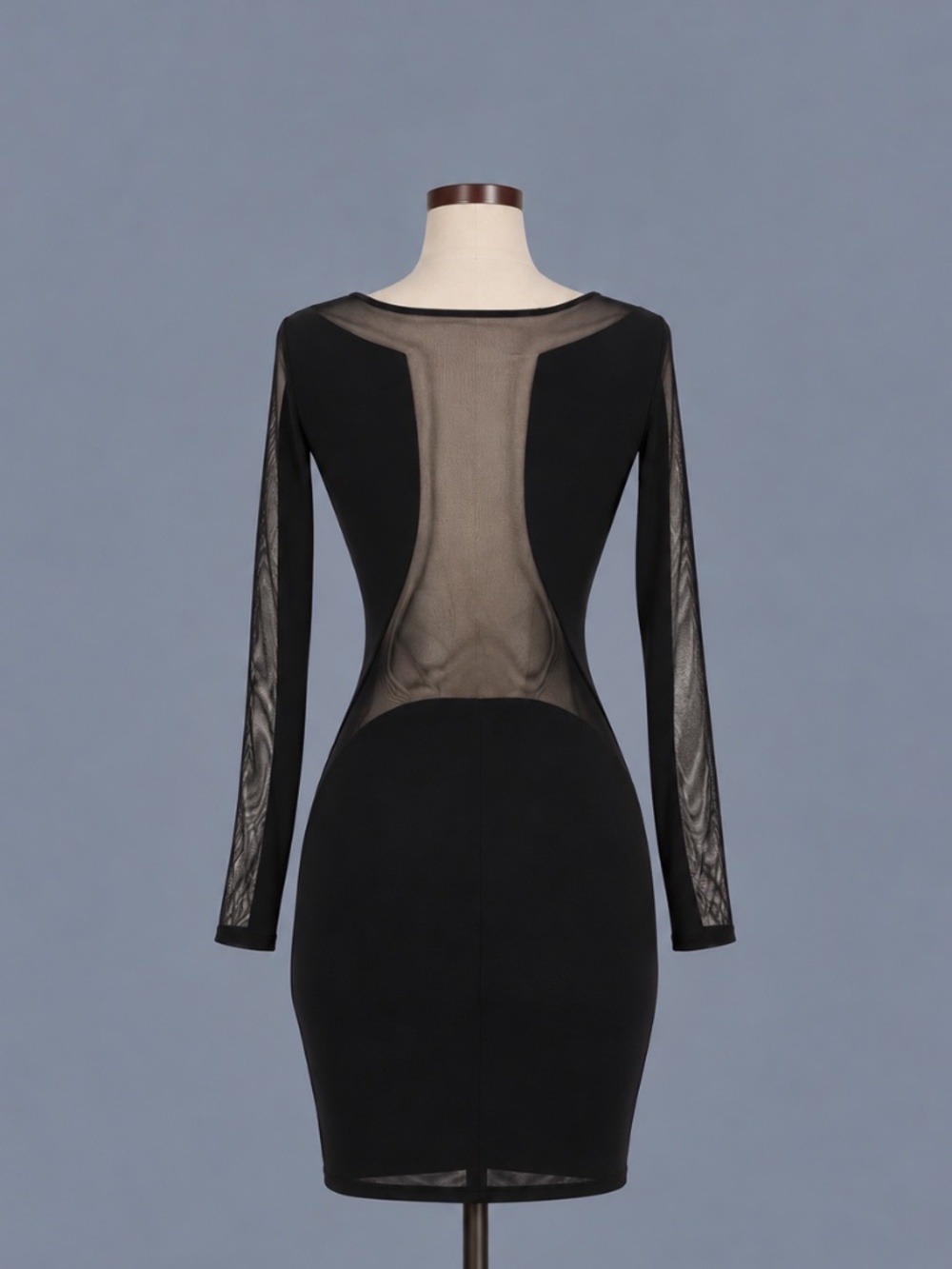 Bailey 44 Black Sheer Mesh Bodycon Cocktail Dress – XS